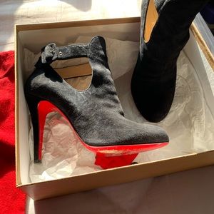 Christian Louboutin Black Demina Suede Boots